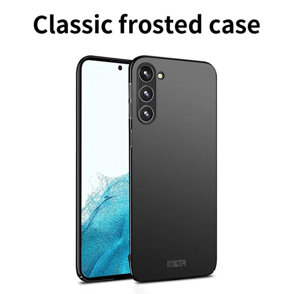MOFI JK PC Series-1 for Samsung Galaxy S23+ Slim Matte Smartphone Case Hard PC Wear-resistant Mobile Phone Cover with Strap - Black - 3
