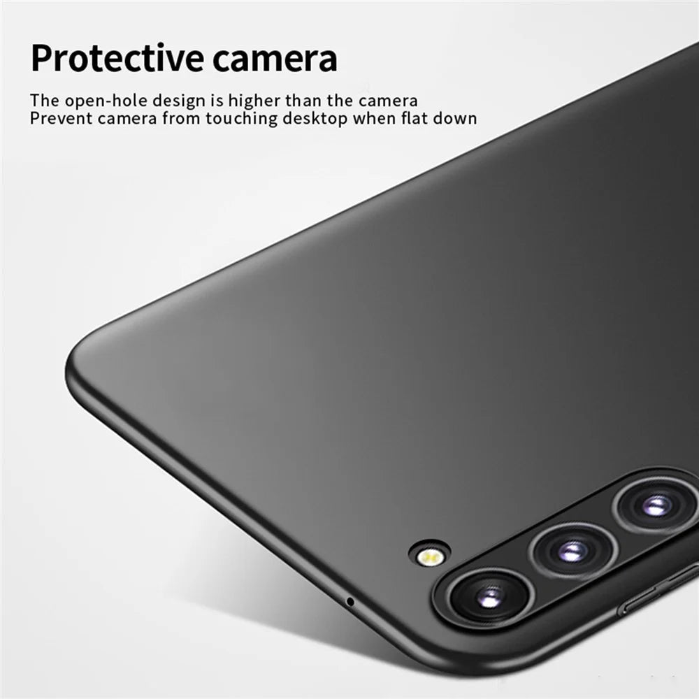 MOFI JK PC Series-1 for Samsung Galaxy S23+ Slim Matte Smartphone Case Hard PC Wear-resistant Mobile Phone Cover with Strap - Black - 5