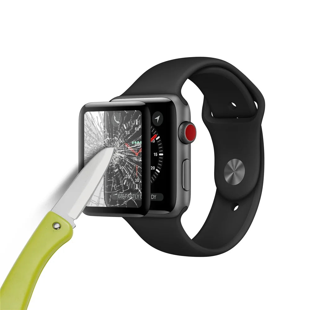 3D Curved 0.26mm 9H Tempered Glass Screen Protector Film for Apple Watch Series 3 / 2 / 1 38mm - 3