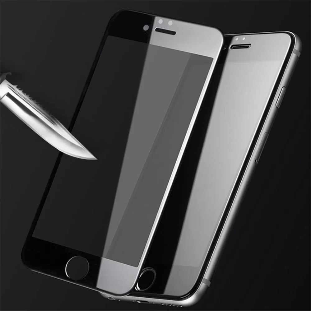 MOCOLO Silk Print Full Size Tempered Glass Screen Protector(Full Glue) for iPhone 8 Plus/7 Plus 5.5 inch - Black - 4