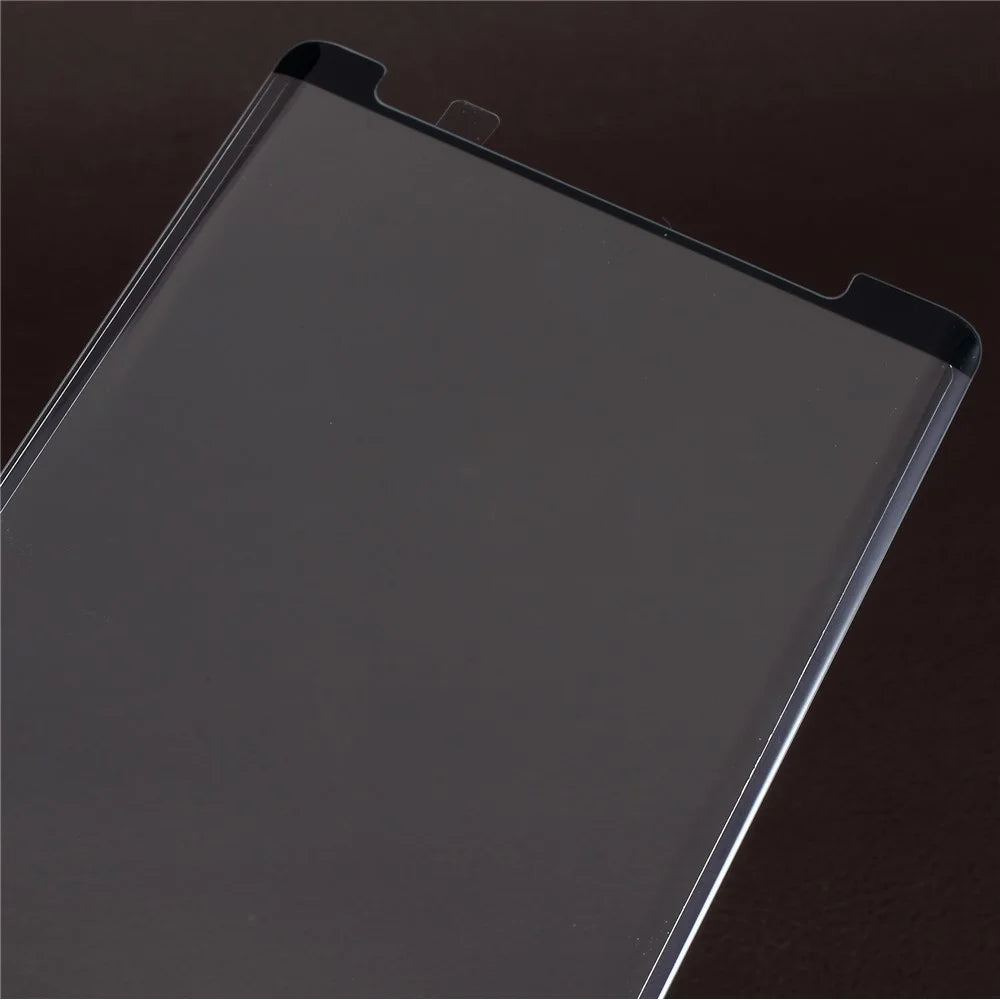 RURIHAI 0.26mm 3D Curved Full Screen Tempered Glass Protection Film for Samsung Galaxy Note 9 (Opening on Top) - Black - 3