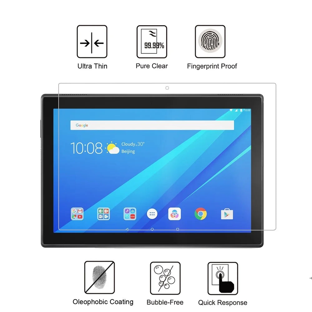 For Lenovo Tab M10 10.1" 9H Tempered Glass Screen Protector Guard 0.25mm Full Coverage (Arc Edge) Screen Film - 2