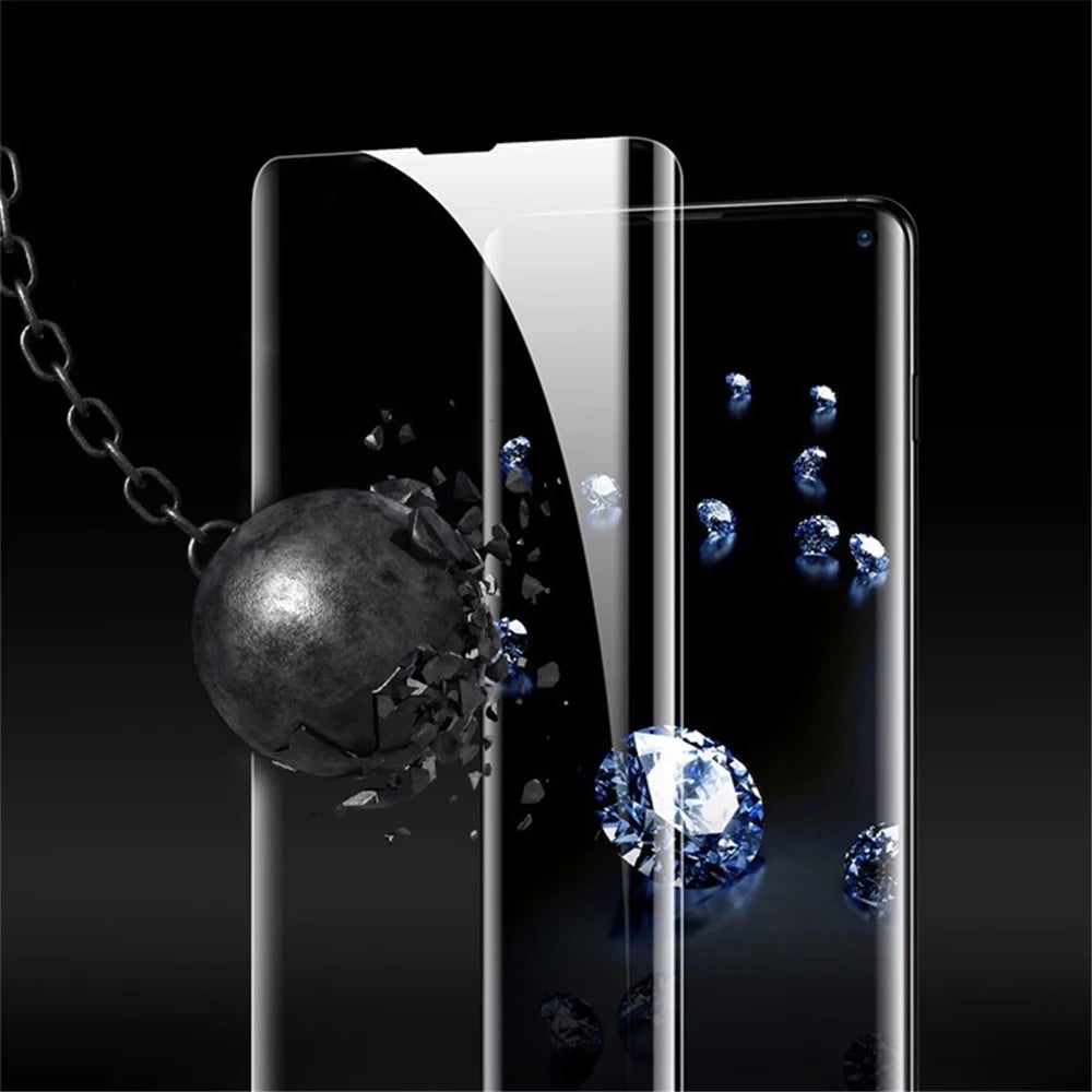 MOCOLO 3D Curved Full Glue UV Light Irradiation Film for Samsung Galaxy S10, Full Coverage HD Tempered Glass Screen Protector - 7