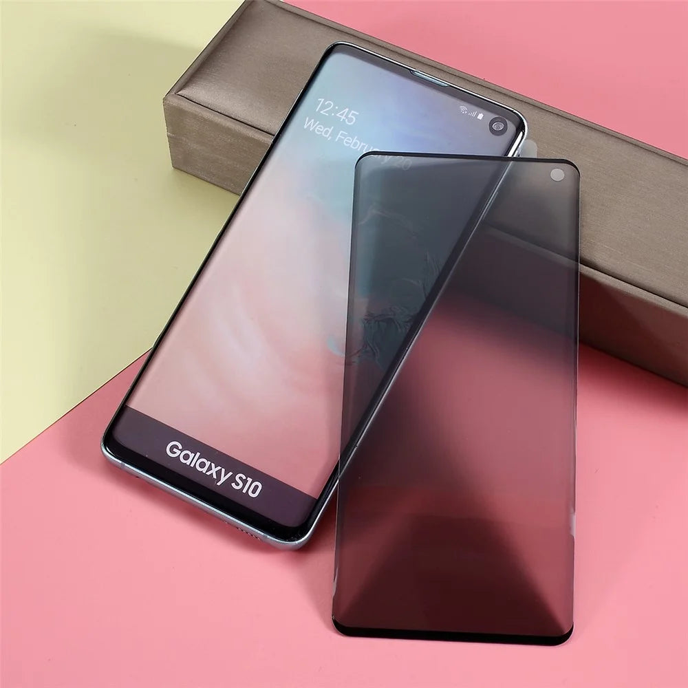 Anti-peep Curved  Full Coverage Tempered Glass Screen Protector (Not Support Ultrasonic Fingerprint Unlock) for Samsung Galaxy S10 - 1