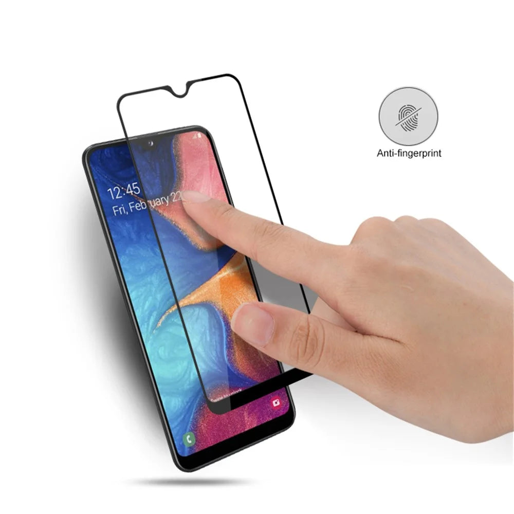 MOCOLO Double Defense Tempered Glass Screen Protector for Samsung Galaxy A20e, Silk Printing Full Coverage Full Glue 9H Hardness HD Film - 5