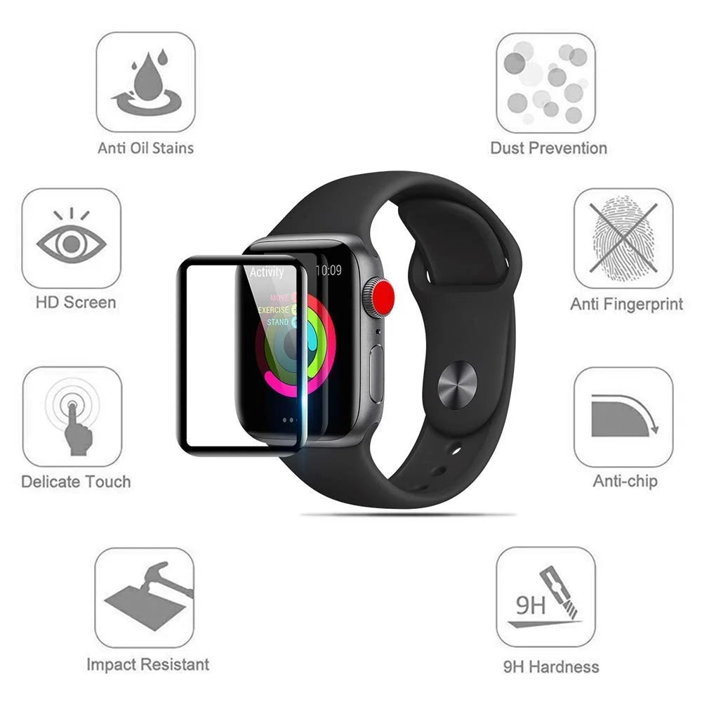 3D Full Glue Full Screen Cover Film for Apple Watch Series SE3 / SE2 / SE1 /  6 / 5 / 4 40mm - 2