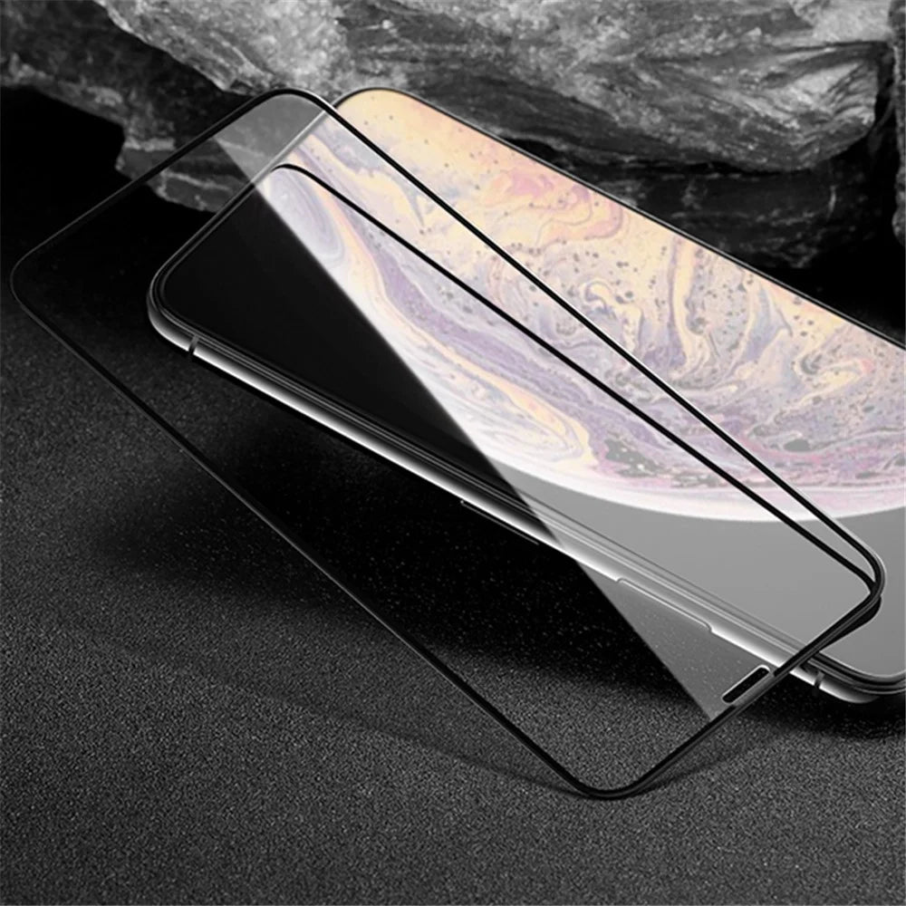 MOCOLO For iPhone 11 Pro 5.8 inch (2019) / X / XS 5.8 inch Silk Print Tempered Glass Full Glue Full Coverage Screen Film - Black - 6