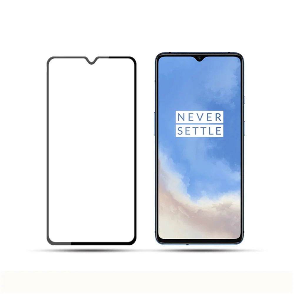 AMORUS Full Glue Full Screen Silk Printing Tempered Glass Protector for OnePlus 7T / Realme X2 Pro - 2