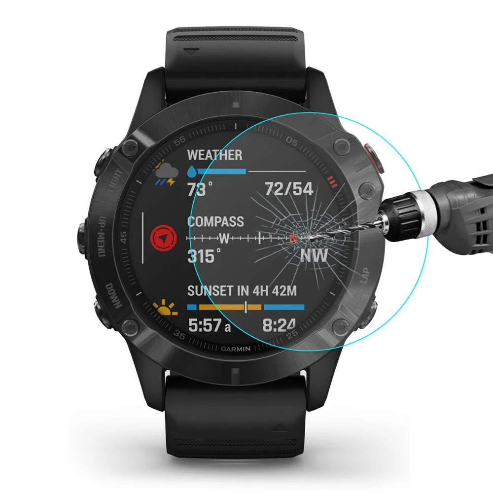 HAT PRINCE 0.2mm 9H 2.15D Tempered Glass Screen Protector for Garmin Fenix 6 / 6 Pro / 6 Sapphire 47mm - 2