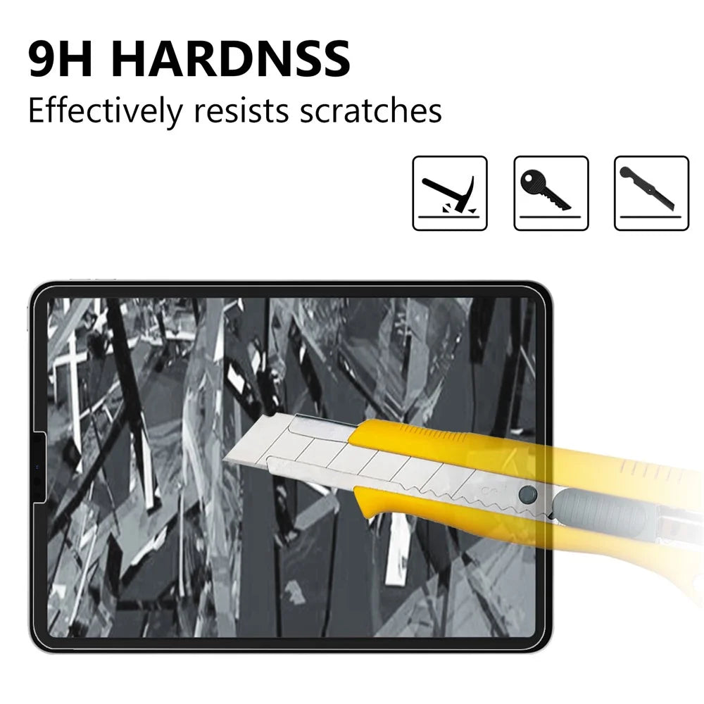 For iPad Pro 12.9 (2022)(2021)(2020)(2018) 9H 0.25mm Arc Edge Film Full Screen Coverage Tempered Glass Protector - 6