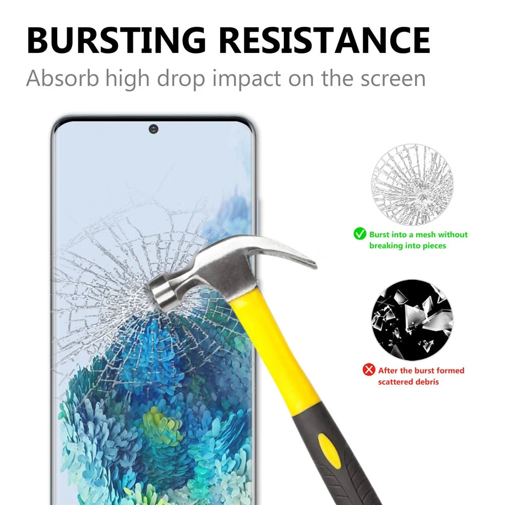 Ultra Clear 3D Tempered Glass Full Screen Protector Film for Samsung Galaxy S20 Plus - 2