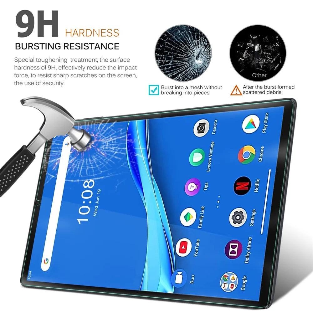 Anti-explosion Anti-scratch Dustproof Straight Edge 9H Tempered Glass Screen Protector Film for Lenovo Tab M10 Plus/Tab K10 - 2