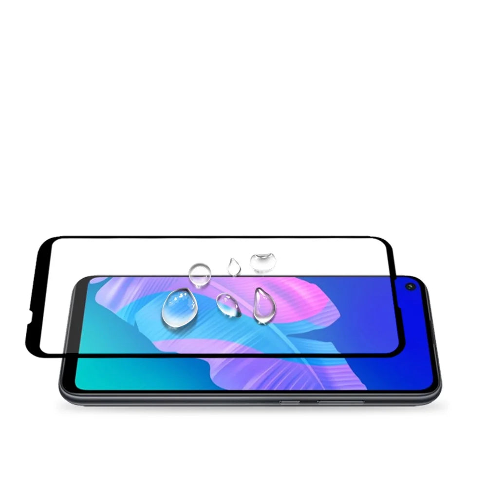MOCOLO for Huawei P40 lite E / Y7p [Full Glue] Silk Printing Tempered Glass Full Screen Protector Anti-explosion - Black - 6