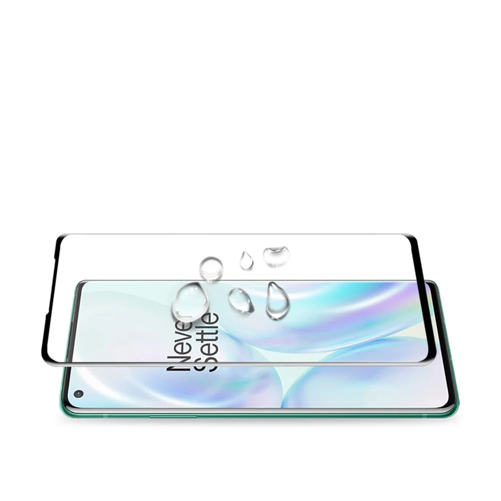 MOCOLO 3D Curved Full Coverage Tempered Glass Screen Protector for OnePlus 8 Full Glue - Black - 5