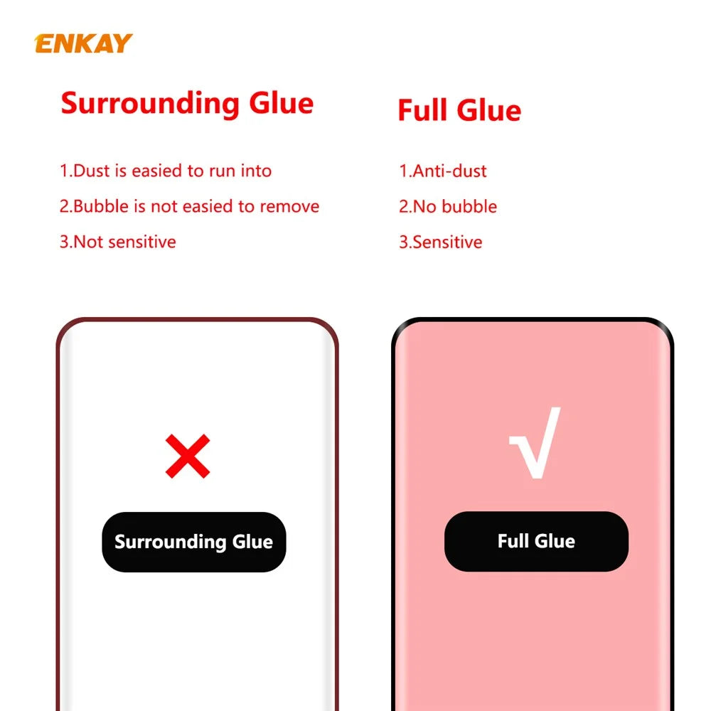 ENKAY 0.26mm 9H 3D Curved Full Glue Tempered Glass Full Screen Film for OnePlus 8 - 2