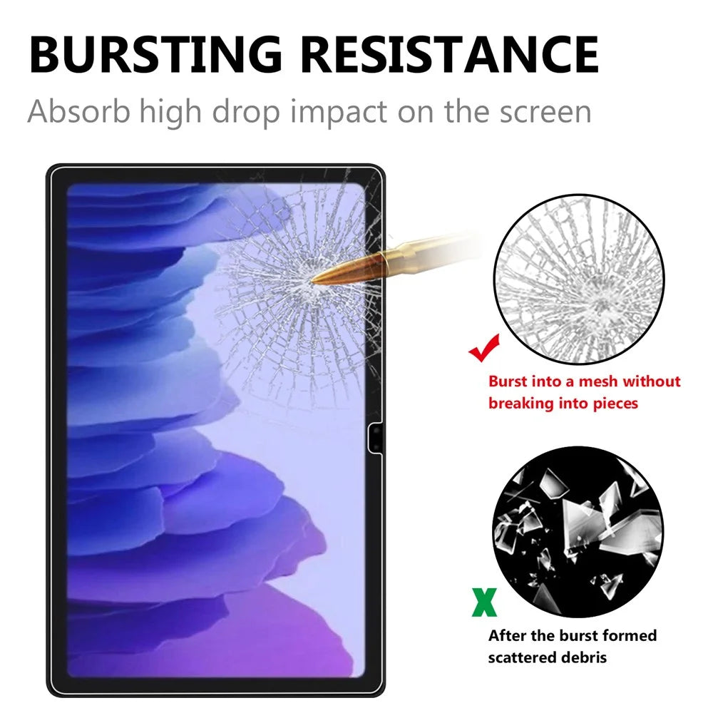 Anti-fingerprint Dust-proof Full Coverage Tempered Glass Screen Protector Film [Straight Edge] for Samsung Galaxy Tab A7 10.4 (2020) / (2022) T500 - 3