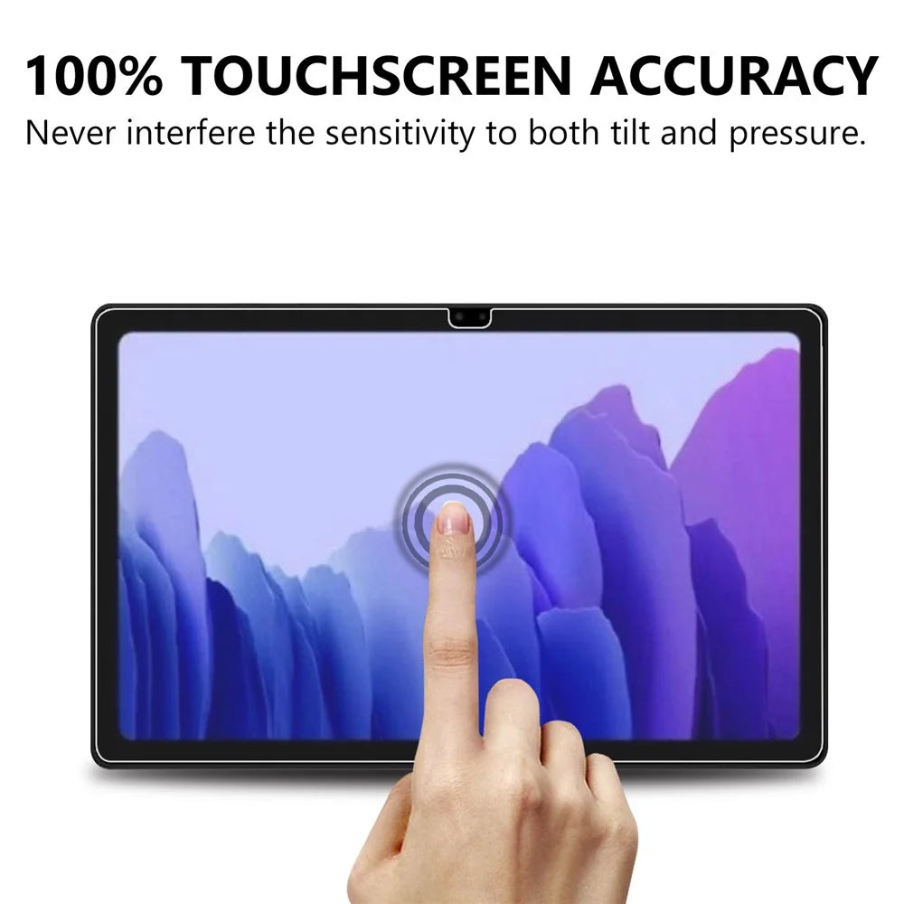 Anti-fingerprint Dust-proof Full Coverage Tempered Glass Screen Protector Film [Straight Edge] for Samsung Galaxy Tab A7 10.4 (2020) / (2022) T500 - 4