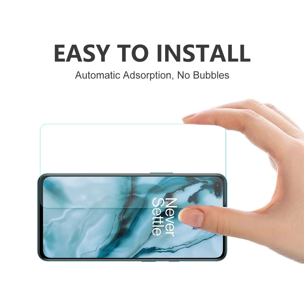 ENKAY 2Pcs/Set 0.26mm Full Screen Tempered Glass Screen Guard Films 9H 2.5D Arc Edge for OnePlus Nord - 6