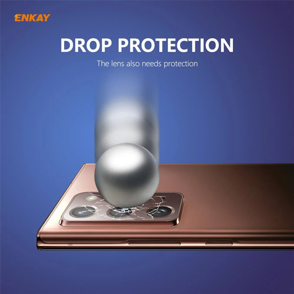 ENKAY HAT PRINCE 2Pcs for Samsung Galaxy Note20 Ultra/20 Ultra 5G [0.2mm 9H 2.15D Arc Edges] Tempered Glass Camera Lens Films - 3