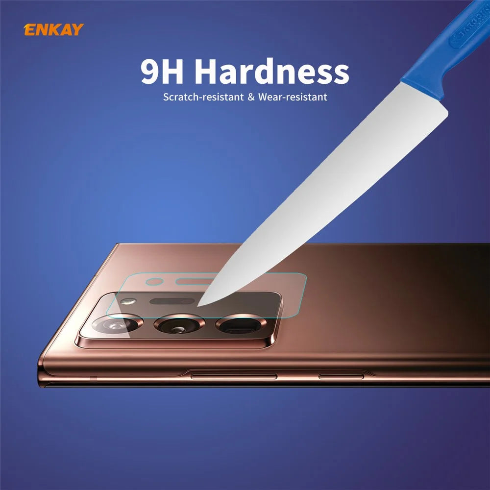 ENKAY HAT PRINCE 2Pcs for Samsung Galaxy Note20 Ultra/20 Ultra 5G [0.2mm 9H 2.15D Arc Edges] Tempered Glass Camera Lens Films - 4
