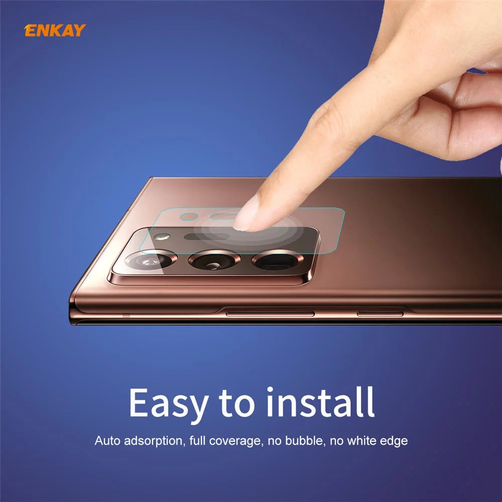 ENKAY HAT PRINCE 2Pcs for Samsung Galaxy Note20 Ultra/20 Ultra 5G [0.2mm 9H 2.15D Arc Edges] Tempered Glass Camera Lens Films - 5