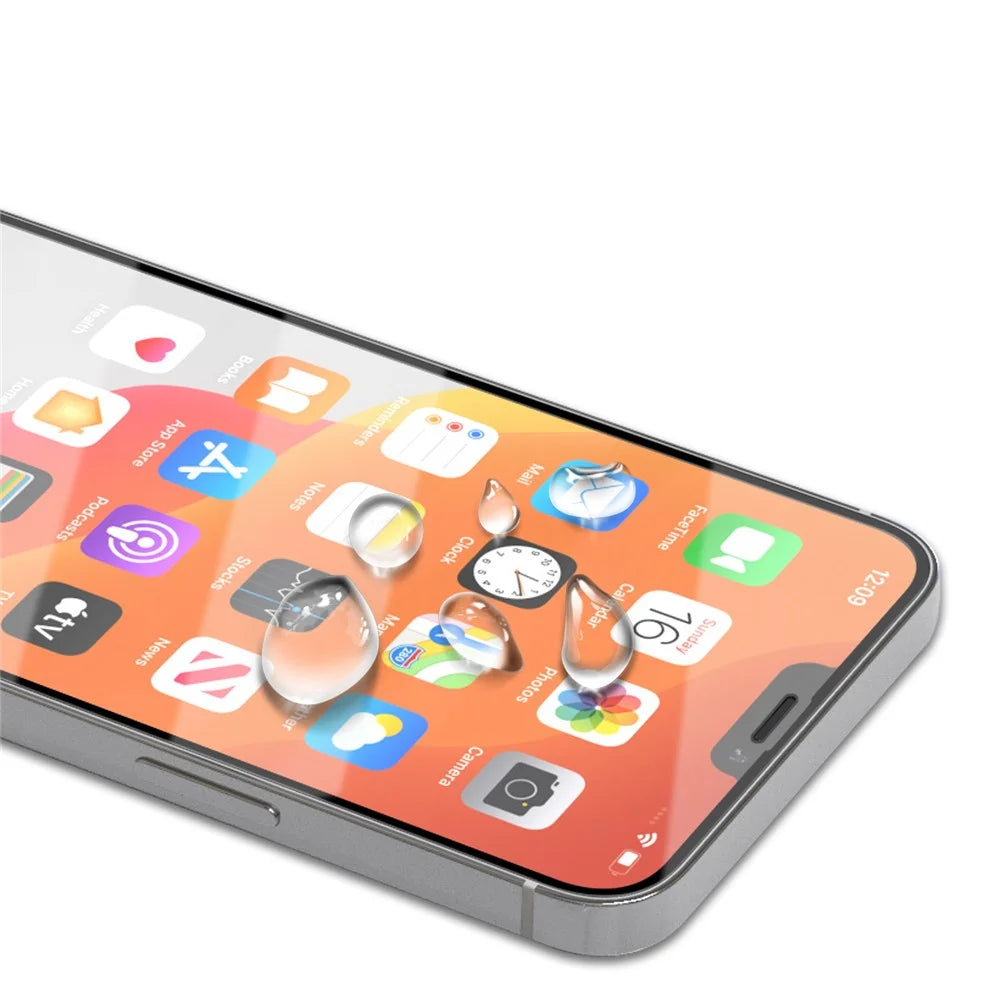 MOCOLO Silk Print HD Tempered Glass Full Glue Full Coverage Screen Protector for iPhone 12 5.4 inch - Black - 3