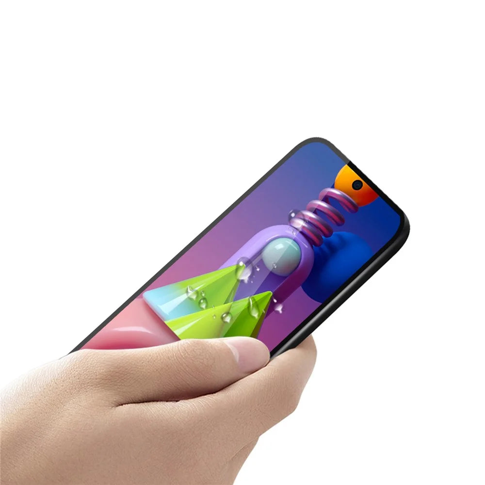 PINWUYO Full Glue Tempered Glass Screen Protector for Samsung Galaxy M51 Anti-explosion Anti-fingerprint - 4