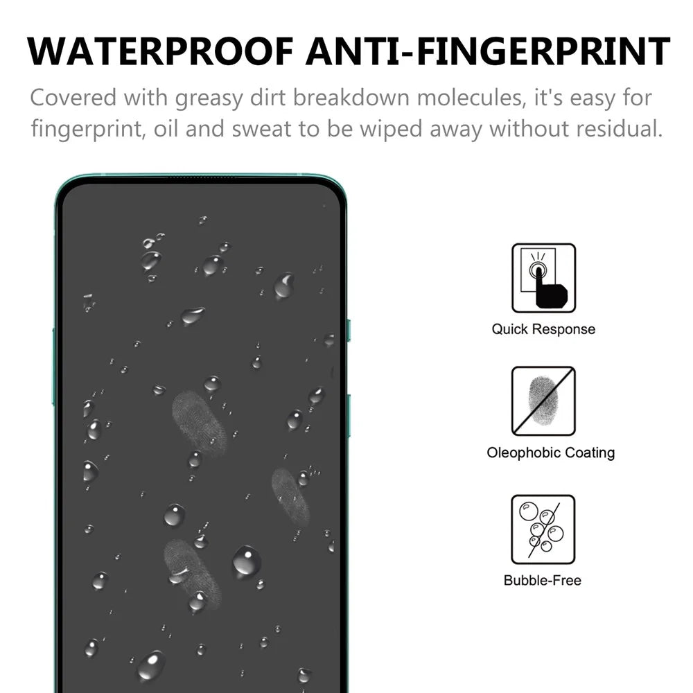 Complete Covering Full Glue Black Edges Tempered Glass Screen Protector for OnePlus 8T - 4