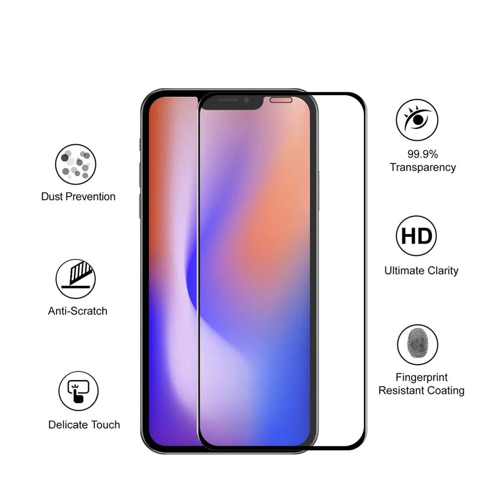 2PCS / Set ENKAY HAT PRINCE 0.26mm 9H 2.5D Full Glue Full Screen Coverage Tempered Glass Screen Protector for iPhone 12 Pro / iPhone 12 - 2