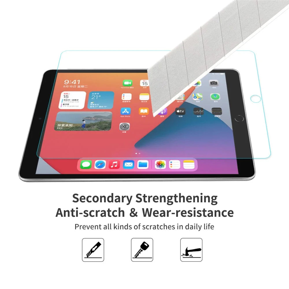 HAT PRINCE 2Pcs/Pack 0.33mm 9H 2.5D Tempered Glass Screen Protector for iPad 10.2 (2021)/(2020)/(2019) Tablet LCD Film - 5