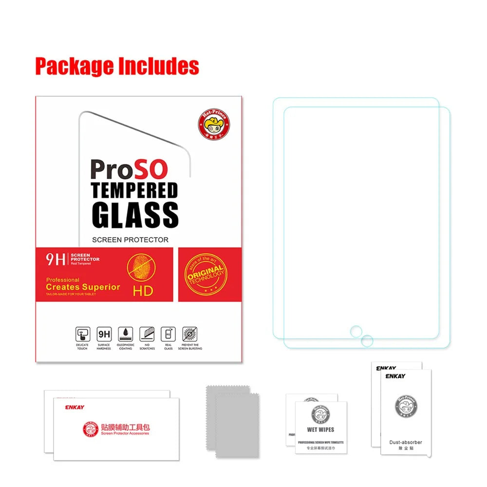 HAT PRINCE 2Pcs/Pack 0.33mm 9H 2.5D Tempered Glass Screen Protector for iPad 10.2 (2021)/(2020)/(2019) Tablet LCD Film - 7
