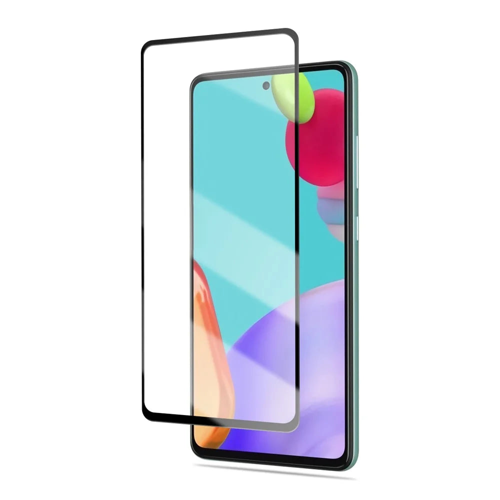 MOCOLO Double Defense Screen Protector for Samsung Galaxy A51 4G /  5G / A52 4G / 5G / A52s 5G / A53 5G, Full Coverage Full Glue Silk Printing HD Tempered Glass Guard Film - Black - 4