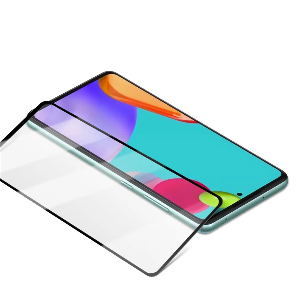 MOCOLO Double Defense Screen Protector for Samsung Galaxy A51 4G /  5G / A52 4G / 5G / A52s 5G / A53 5G, Full Coverage Full Glue Silk Printing HD Tempered Glass Guard Film - Black - 6