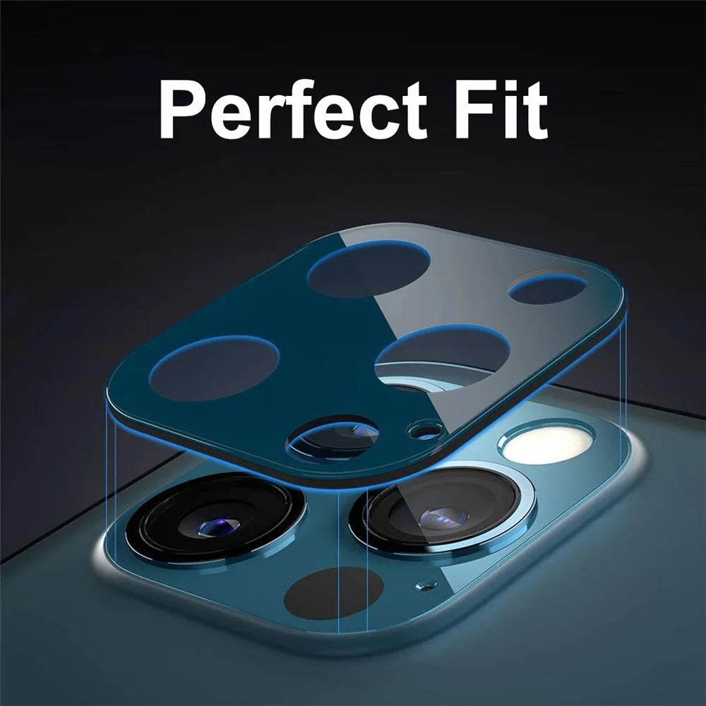 HAT PRINCE Full Coverage Silk Printing Ultra Clear Tempered Glass Back Camera Lens Protector for iPhone 12 Pro Max - 6