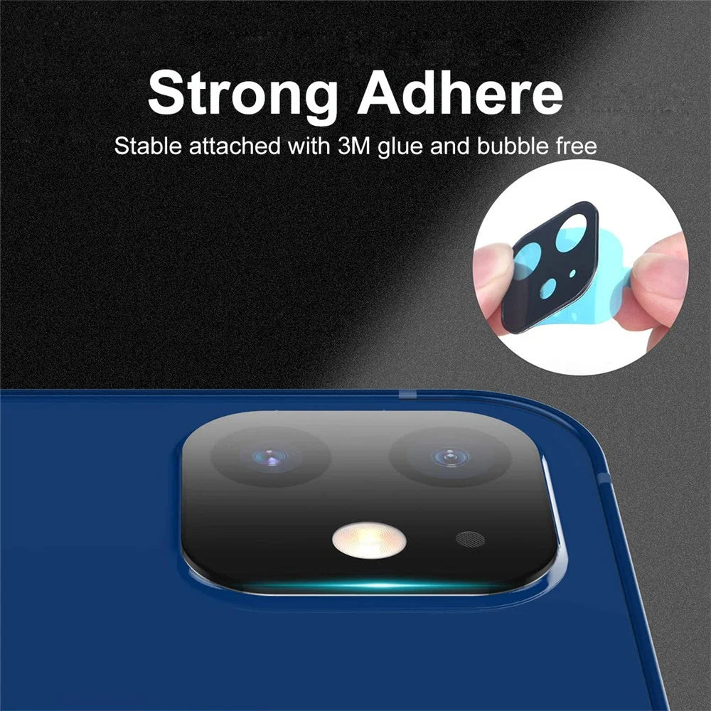 HAT PRINCE Full Coverage Silk Printing Tempered Glass Back Camera Lens Protector for iPhone 12 - 3
