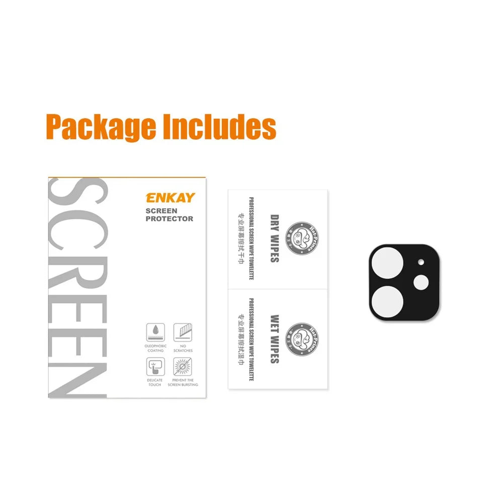 HAT PRINCE Full Coverage Silk Print Tempered Glass Camera Lens Protector for iPhone 12 Mini - 7