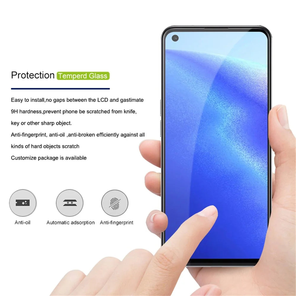 MOCOLO Full Glue Full Cover Silk Printing Tempered Glass Screen Protector for for Oppo Reno5 5G /  Reno5 4G / Reno5 K / Find X3 Lite - Black - 2
