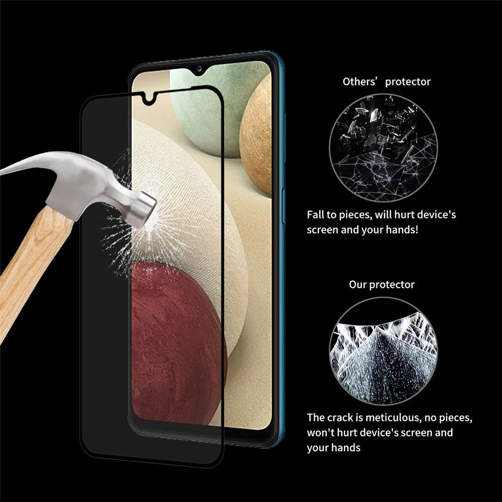 HAT PRINCE 0.26mm 9H 2.5D Full Glue Full Screen Coverage Tempered Glass Screen Protector for Samsung Galaxy A12 - 7
