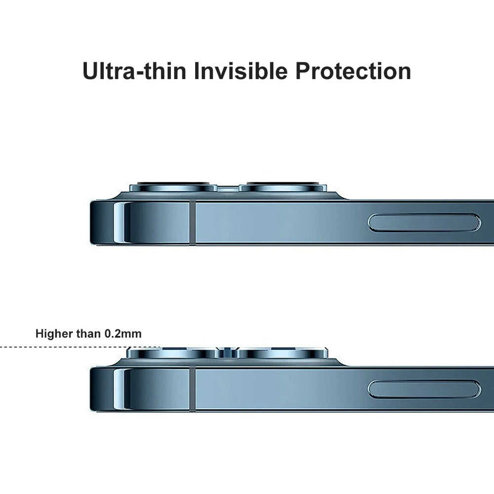 HAT PRINCE 0.2mm 9H 2.15D Arc Edges Tempered Glass Back Camera Lens Film 3Pcs/Group for iPhone 12 Pro Max - 5