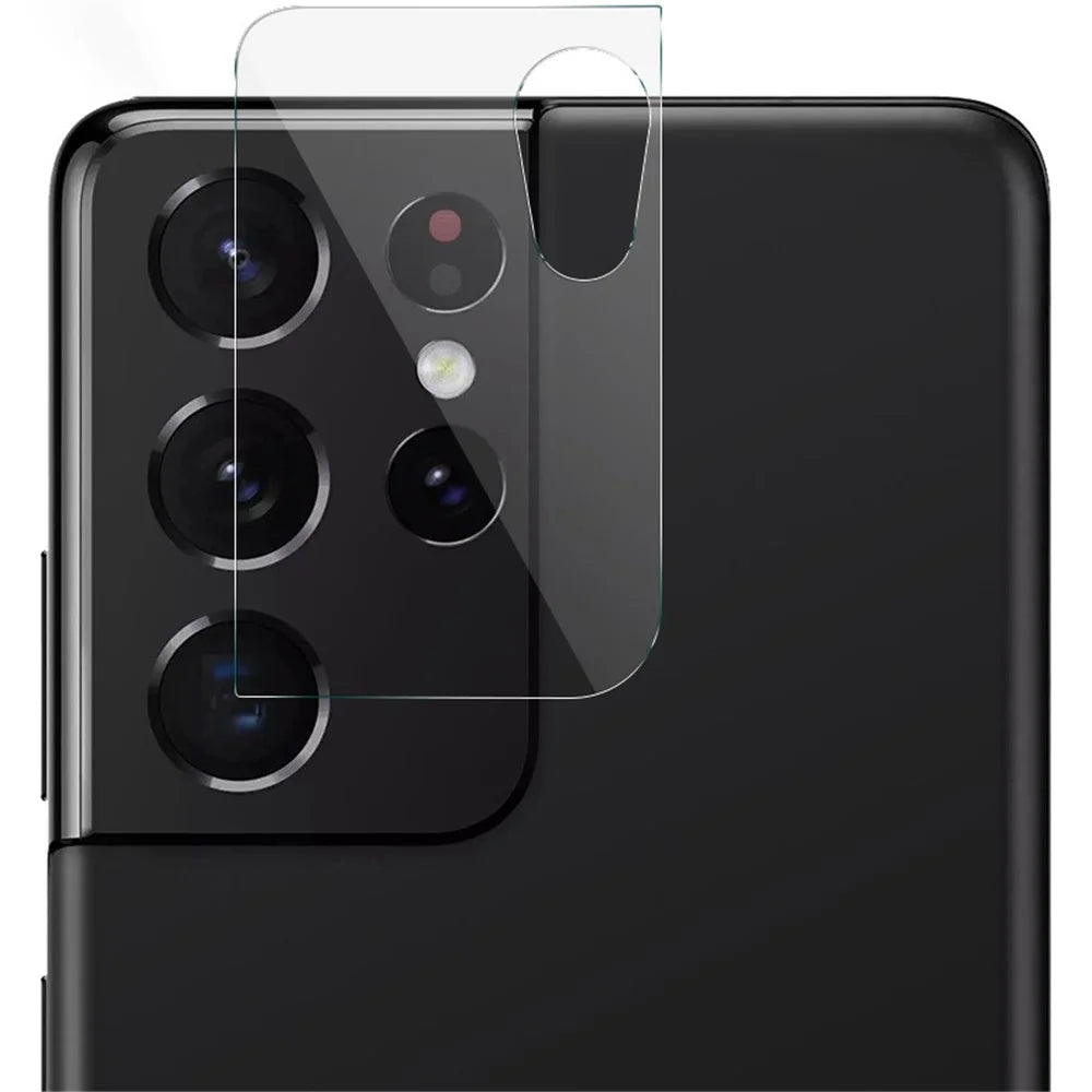 IMAK 2Pcs/Pack High Definition Glass Lens Film for Samsung Galaxy S21 Ultra 5G 5G Anti-Scratch Camera Protector Film - 4