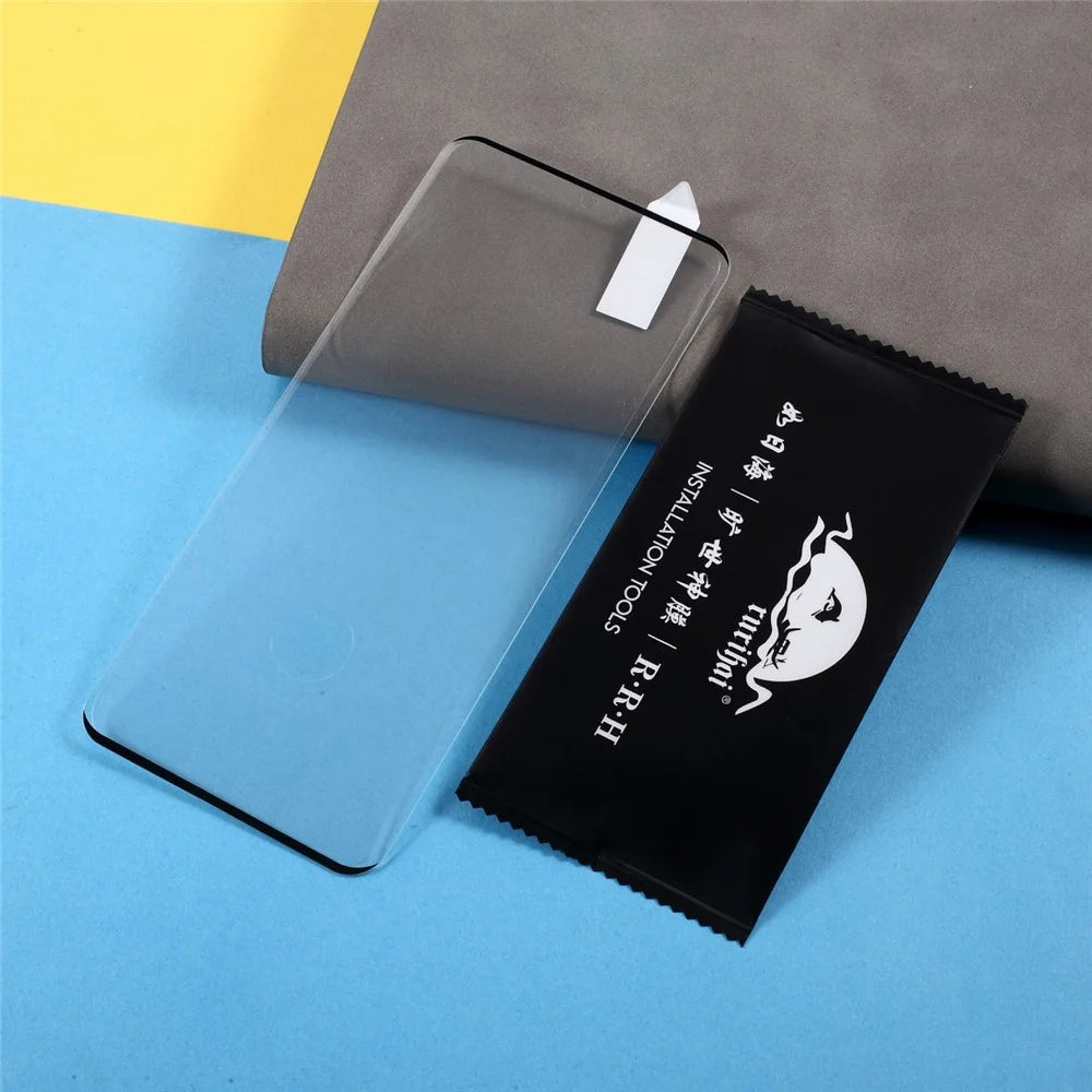 RURIHAI 3D Curved Full Screen Covering Tempered Glass Screen Protector [Side Glue] for Samsung Galaxy S21 Ultra 5G - 7