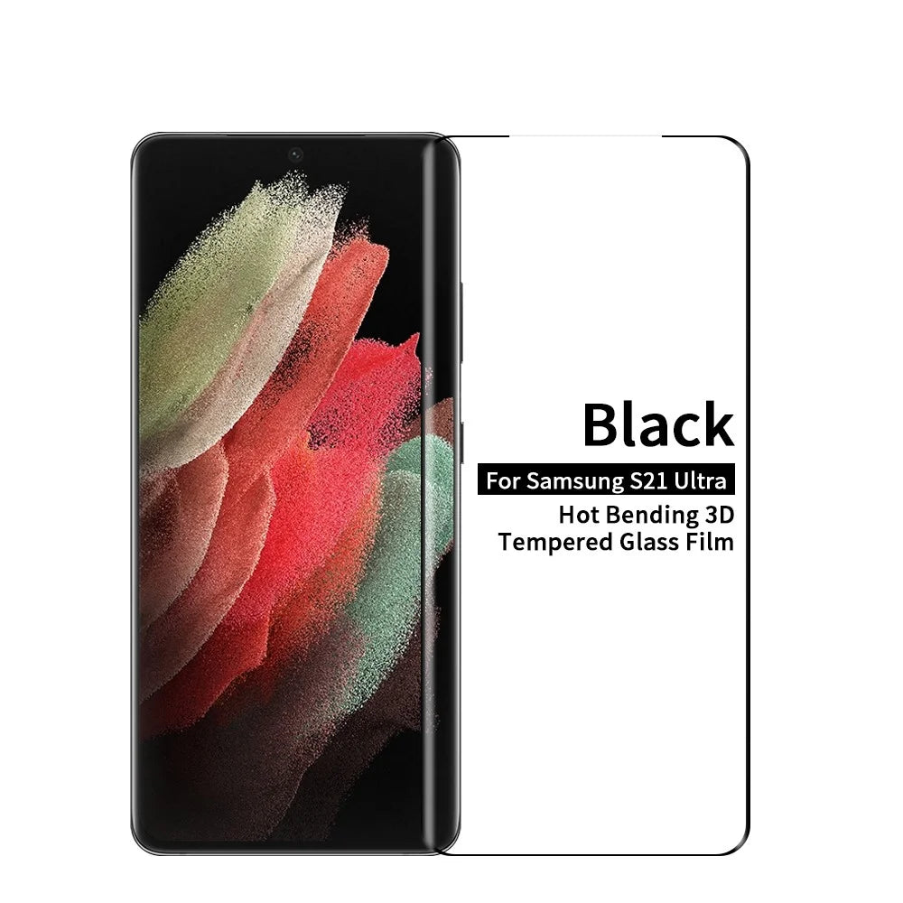 MOFI 3D Curved Tempered Glass Screen Film for Samsung Galaxy S21 Ultra 5G Support Fingerprint Unlock [Full Glue] - 1