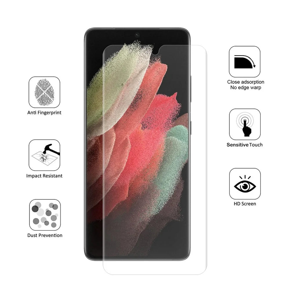 2Pcs ENKAY HAT PRINCE Hydrogel Film Soft 3D Full Screen Protector Guard Film for Samsung Galaxy S21 Ultra 5G - 2