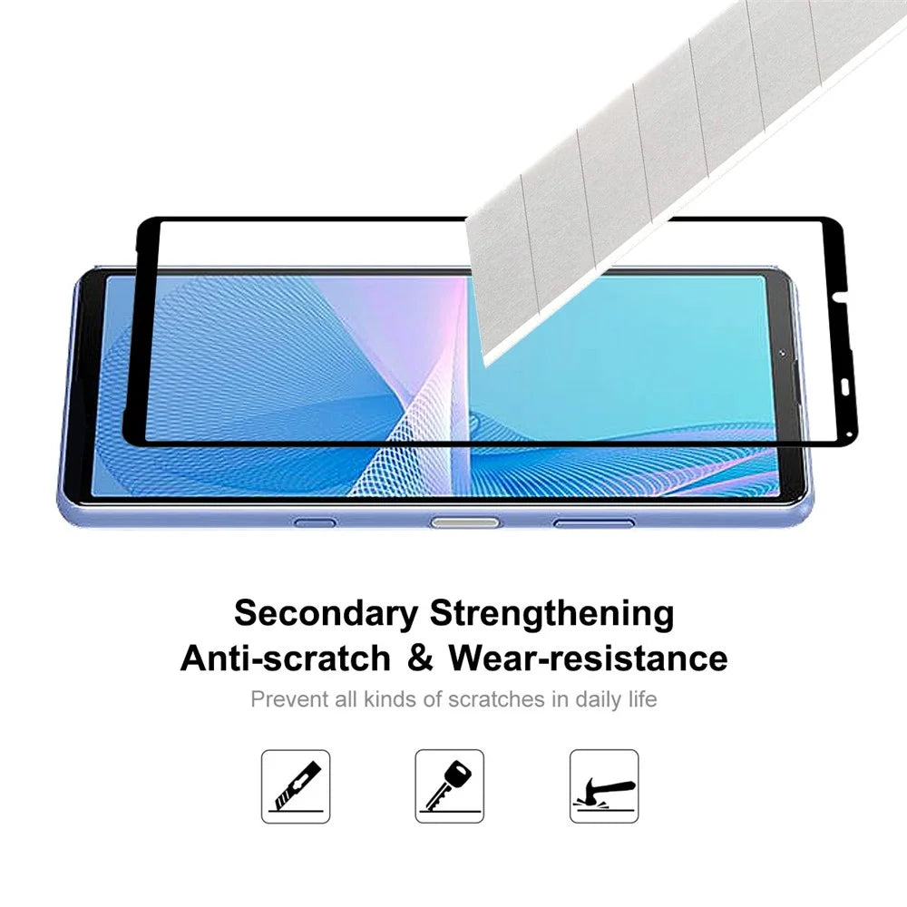 HAT PRINCE Ultra Clear 0.26mm 9H Anti-explosion Tempered Glass Screen Protector (Full Glue) for Sony Xperia 10 III 5G - 5