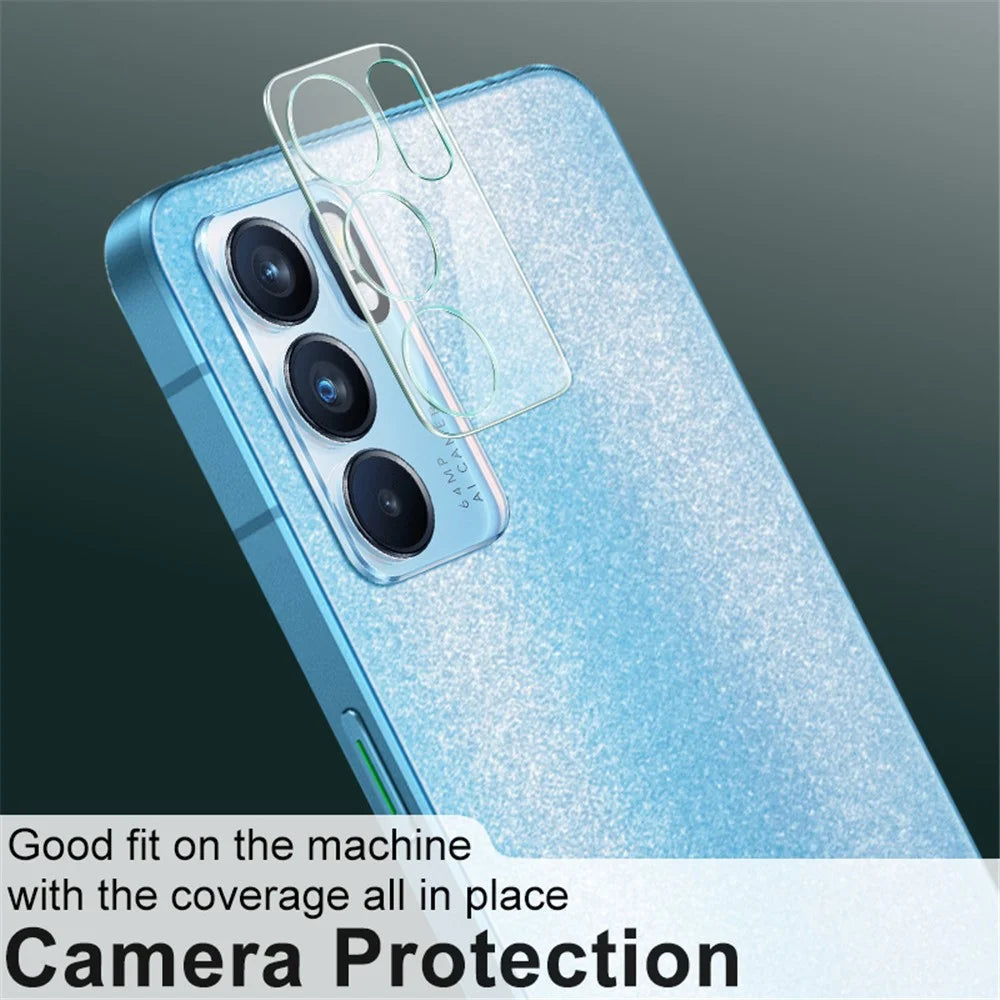 IMAK High Definition Tempered Glass Anti-Scratch Camera Lens Film + Acrylic Lens Cap for Oppo Reno6 5G - 3