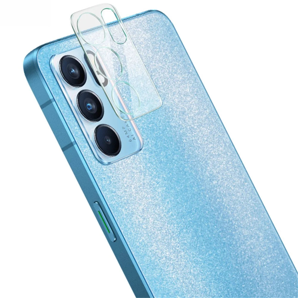IMAK High Definition Tempered Glass Anti-Scratch Camera Lens Film + Acrylic Lens Cap for Oppo Reno6 5G - 5