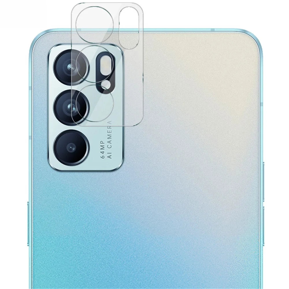 IMAK High Definition Tempered Glass Anti-Scratch Camera Lens Film + Acrylic Lens Cap for Oppo Reno6 5G - 7