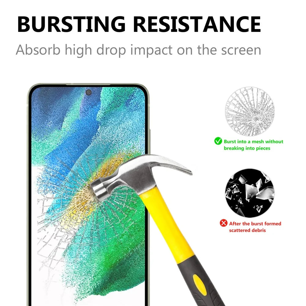 Anti-Explosion Tempered Glass Film Ultra Clear Full Glue Black Edges Screen Protector for Samsung Galaxy S21 FE - 2