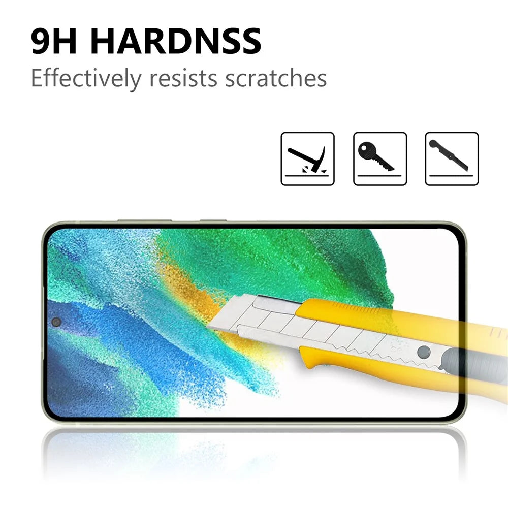 Anti-Explosion Tempered Glass Film Ultra Clear Full Glue Black Edges Screen Protector for Samsung Galaxy S21 FE - 3