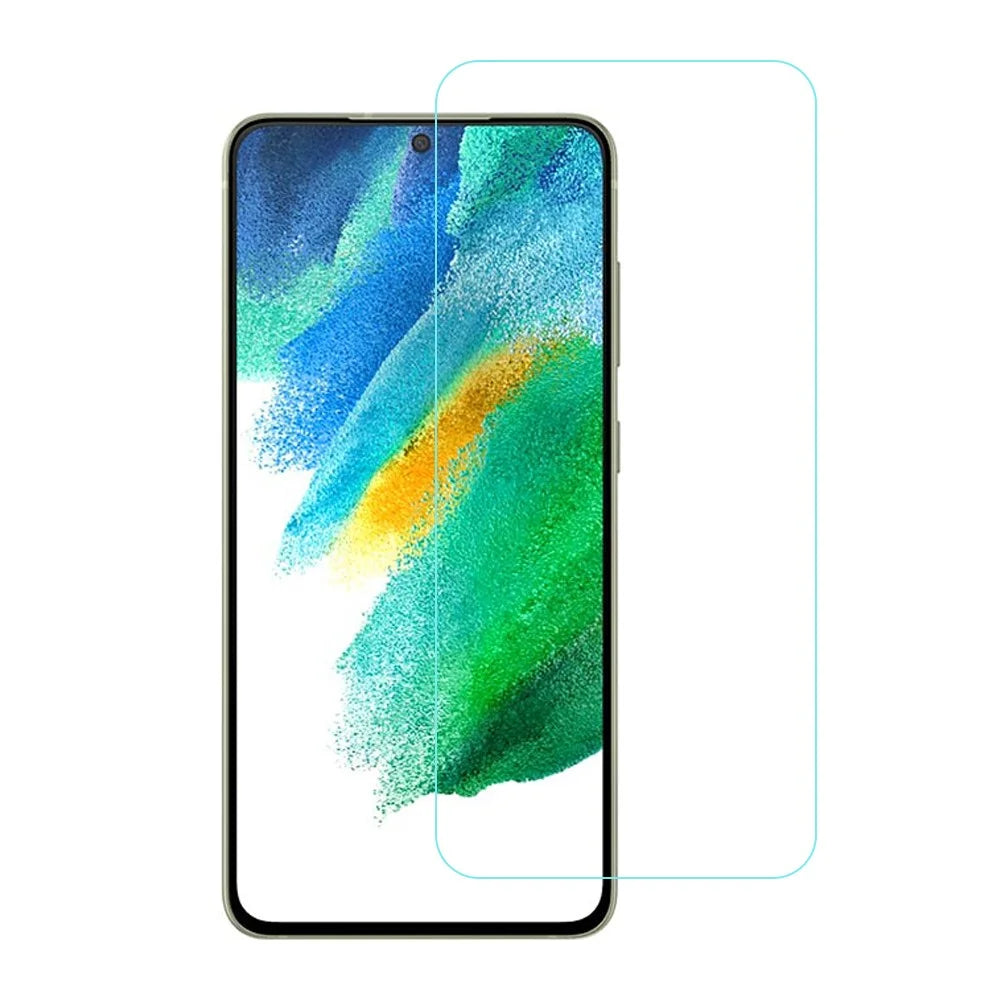 For Samsung Galaxy S21 FE 0.25mm Arc Edge Tempered Glass Screen Protector Film - 1